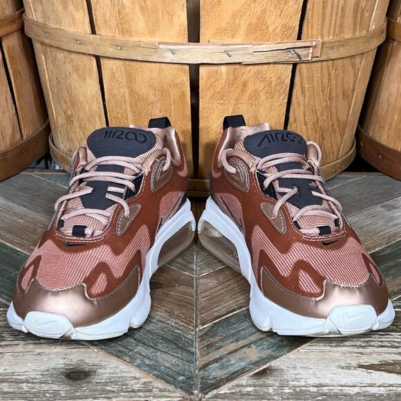 Nike Air Max 200 Holiday Sparkle Metallic Red Bronze Sneakers Womens Size 7 - Picture 7 of 11